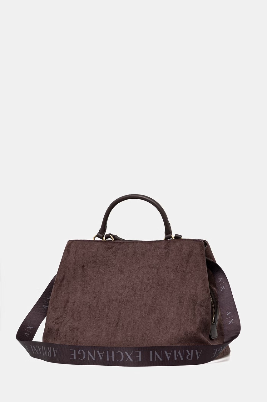 Armani Exchange nákupní taška dámská z imitace semiše (obrázek 4)
