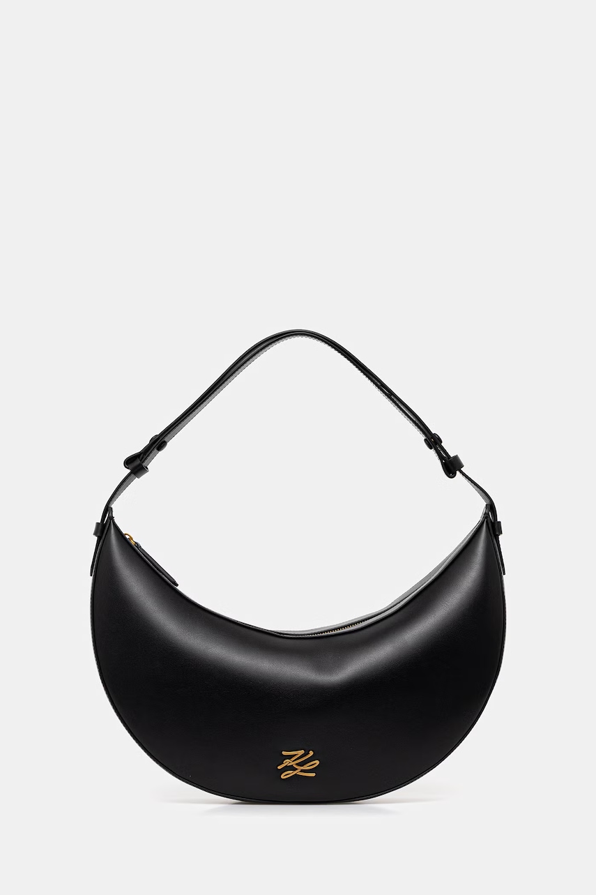 Karl Lagerfeld geantă croissant pentru femei, din piele K/AUTOGRAPH