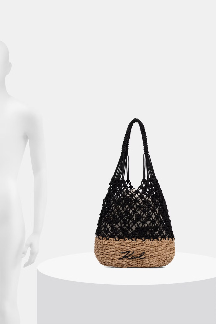 Karl Lagerfeld vaková kabelka dámská pletená K/SIGNATURE (obrázek 6)