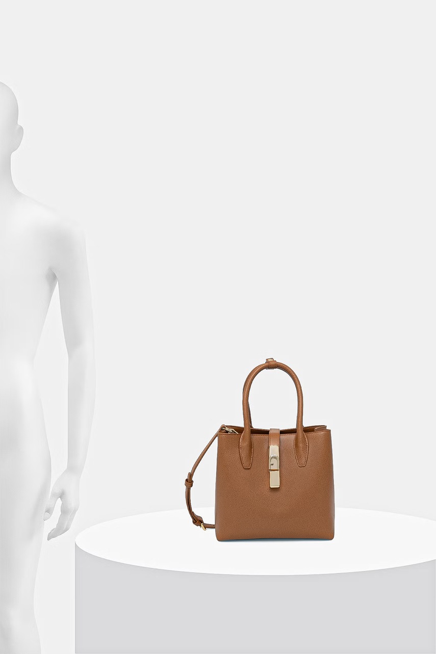 Furla vaková kabelka dámská kožená Goccia S Tote Base 22 (obrázek 6)