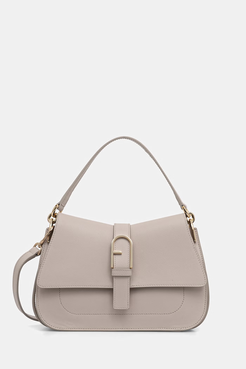 Furla Μικρή τσάντα γυναικεία δερμάτινη Flow M Top Handle