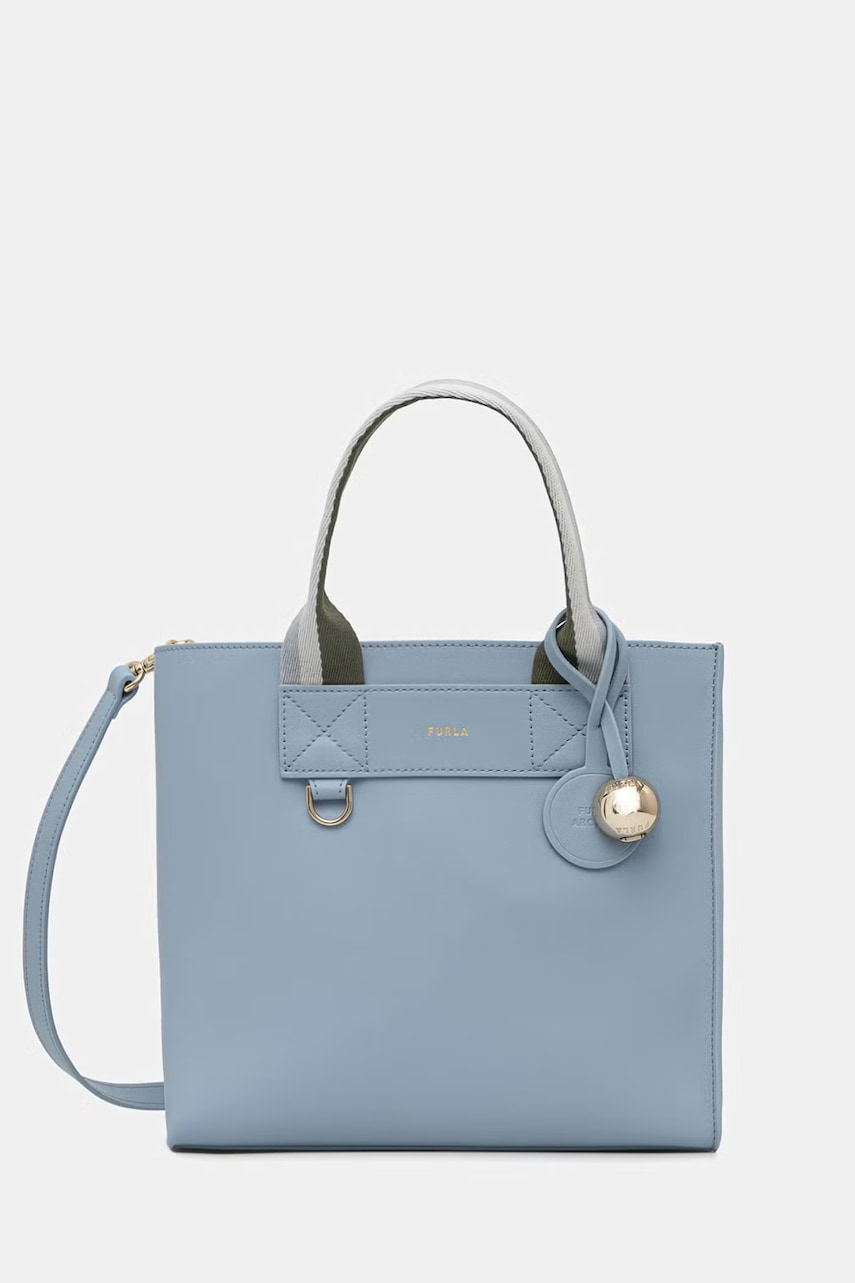 Furla μικρή γυναικεία δερμάτινη τσάντα Divide It S Tote