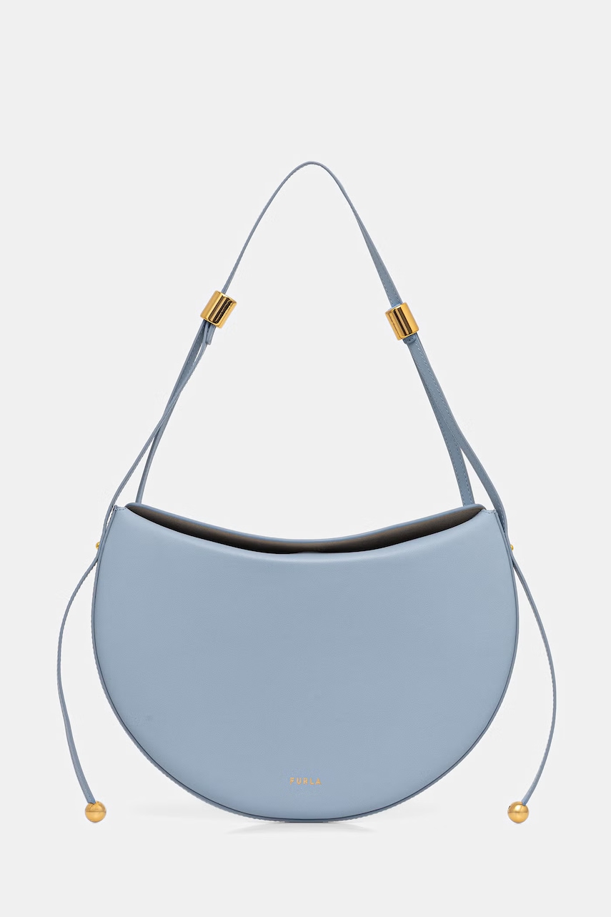 Lacno Furla kabelka dámska kožená Moonstone M Shoulder Bag