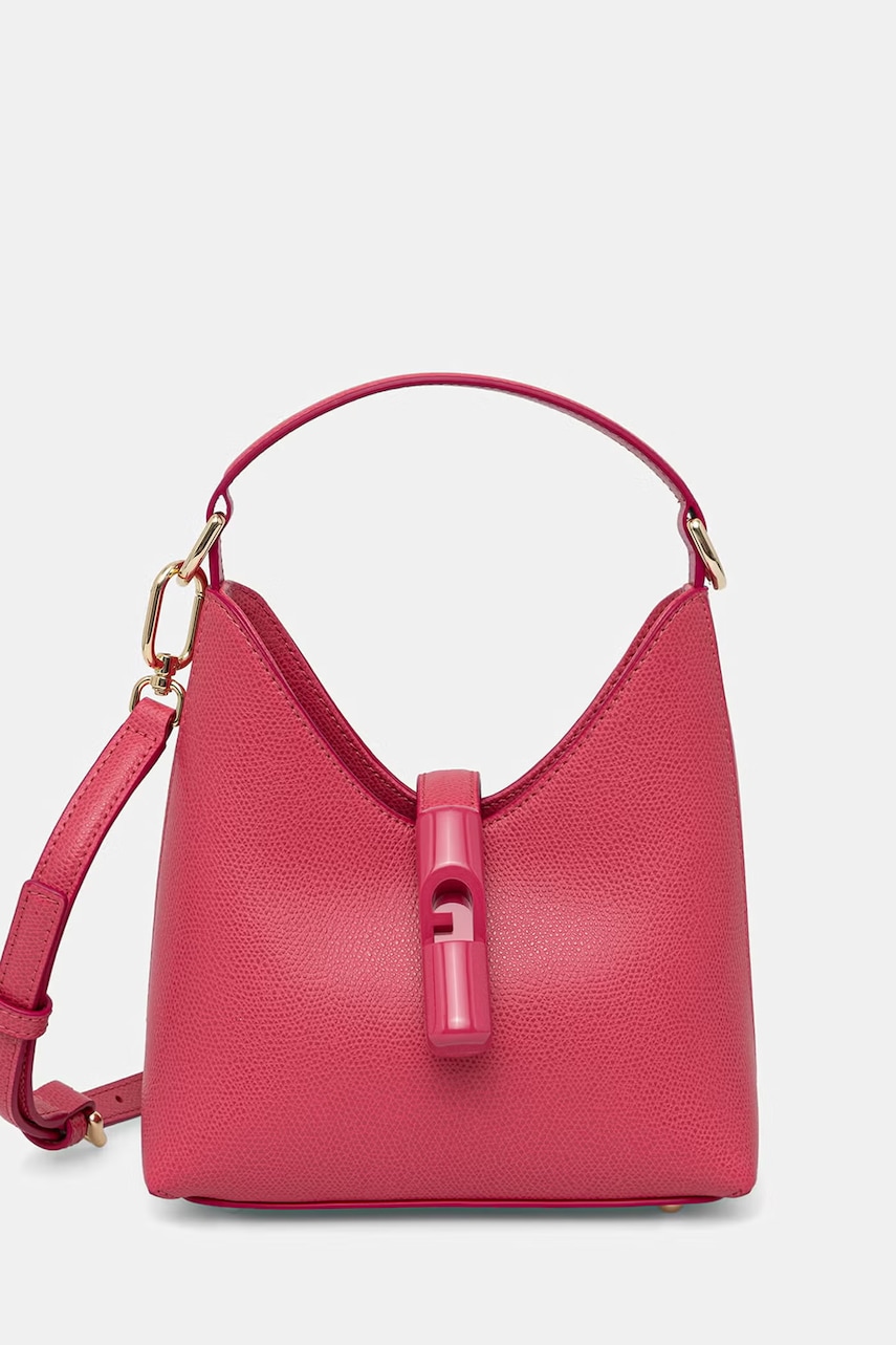 Furla μικρή τσάντα γυναικεία δερμάτινη Iride Mini Hobo
