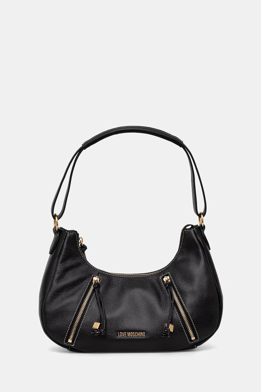 Love Moschino Τσάντα κρουασάν γυναικεία δερμάτινη