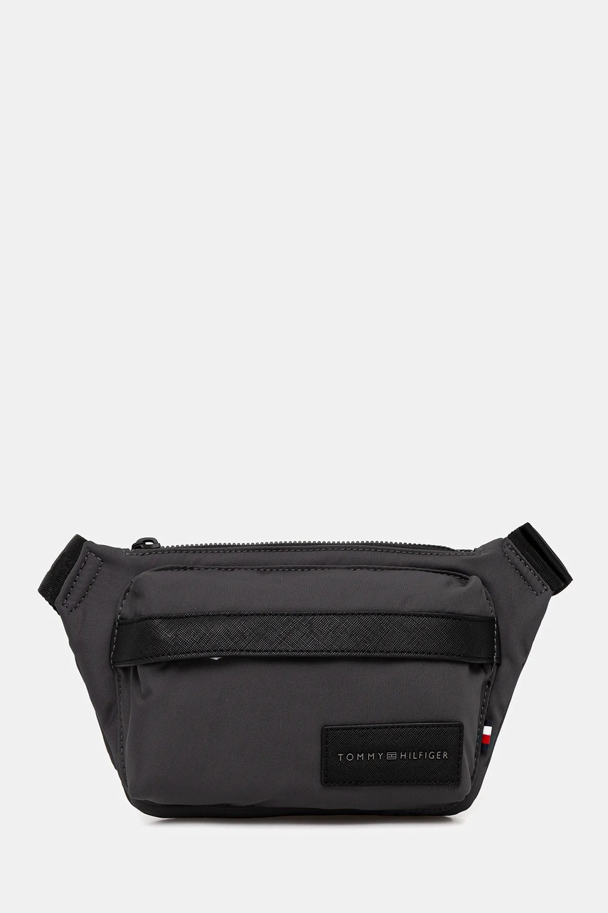 Levně Ledvinka Tommy Hilfiger šedá barva, AM0AM14027