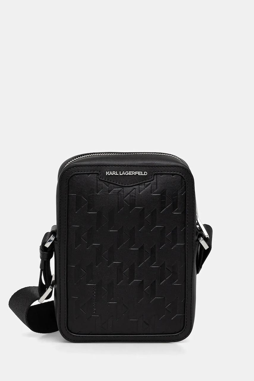 Karl Lagerfeld borsetă de piele K/LOOM culoarea negru, B1M30210