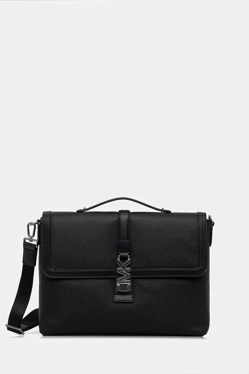 Michael Kors geantă de piele culoarea negru, 33R6LHDA9L