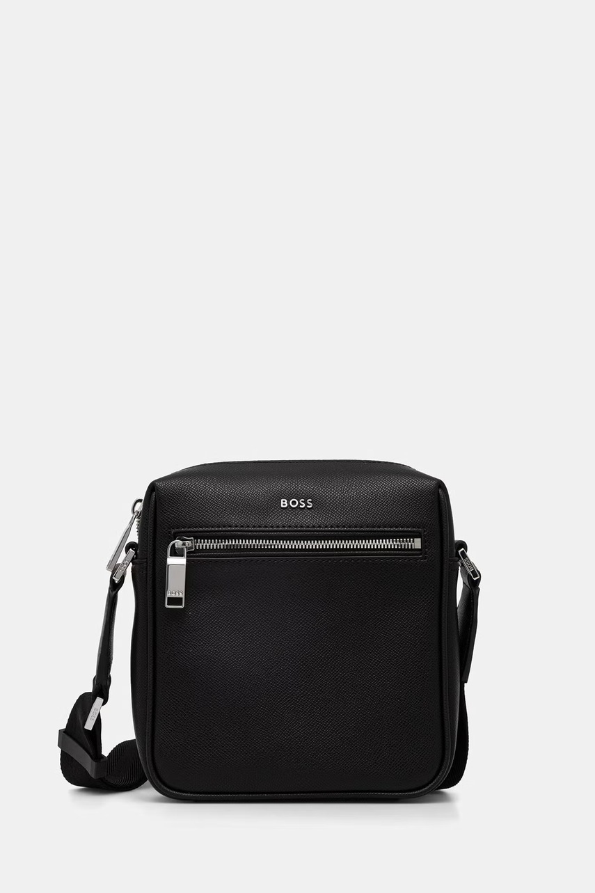 BOSS φάκελος που φοριέται στον ώμο ανδρικός δερμάτινος