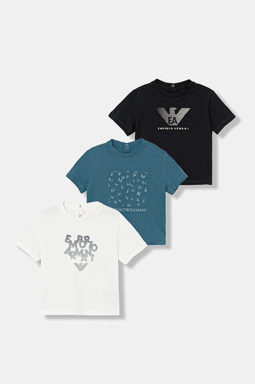 Emporio Armani tricou din bumbac pentru bebeluși 3-pack