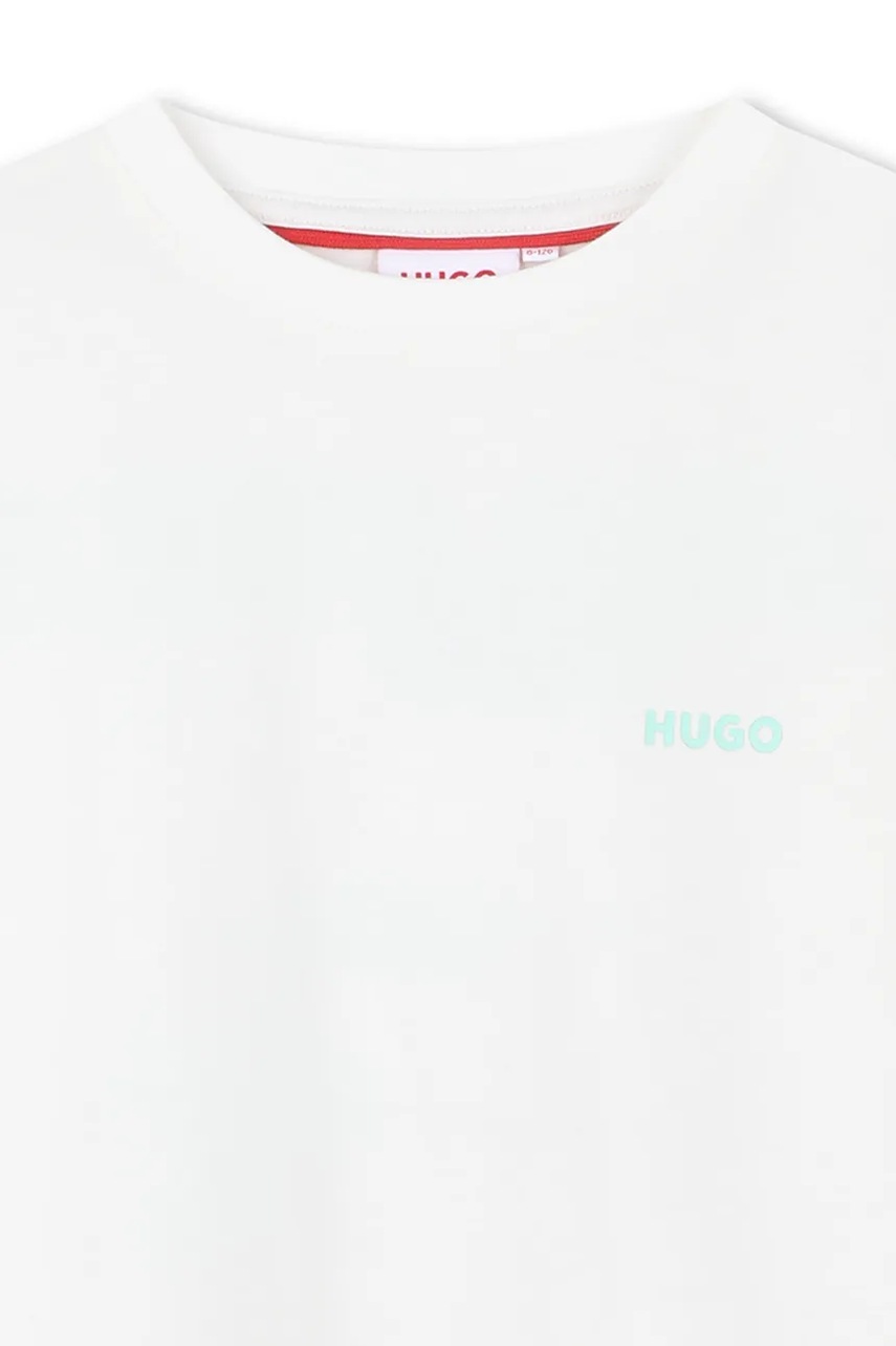 HUGO Dětské bavlněné tričko HUGO (obrázek 3)