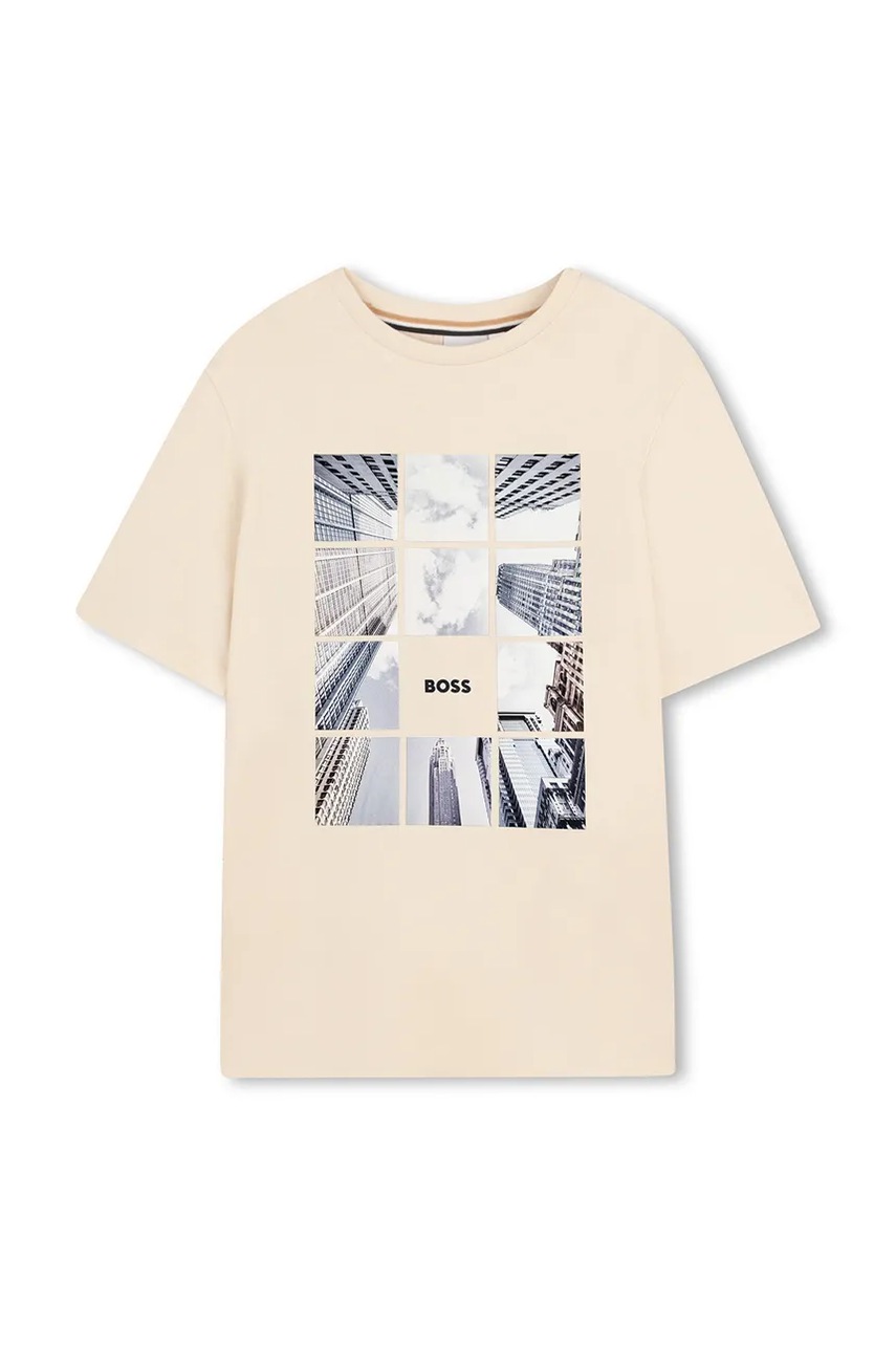 Дитяча бавовняна футболка BOSS