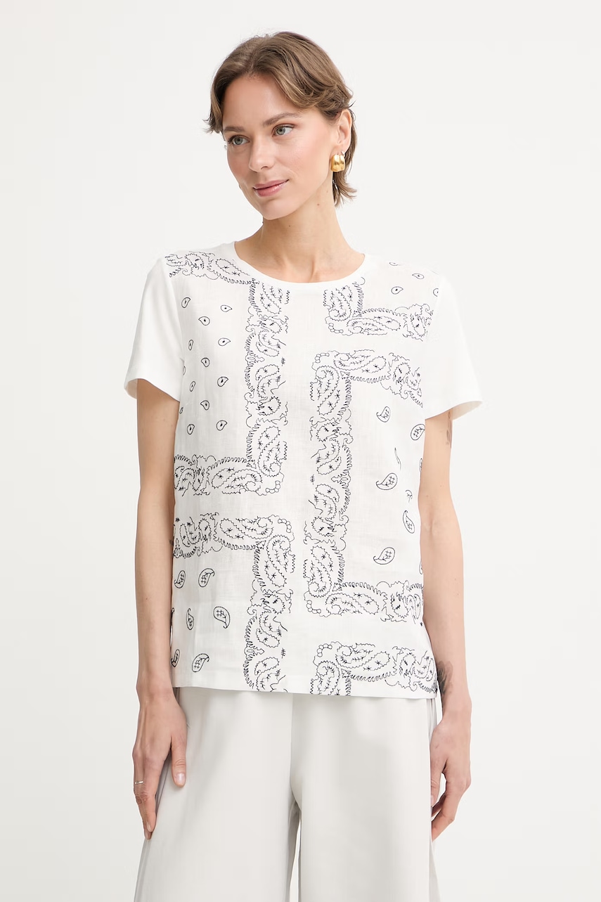 Weekend Max Mara t-shirt γυναικείο βαμβακερό GENIO 2615941072600 λευκό XS,M,S,L