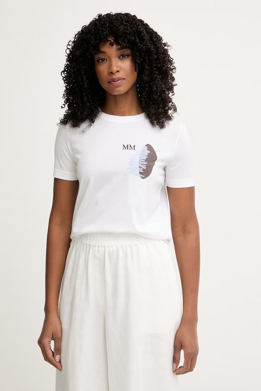 MM by Max Mara t-shirt γυναικείο βαμβακερό LICENZA