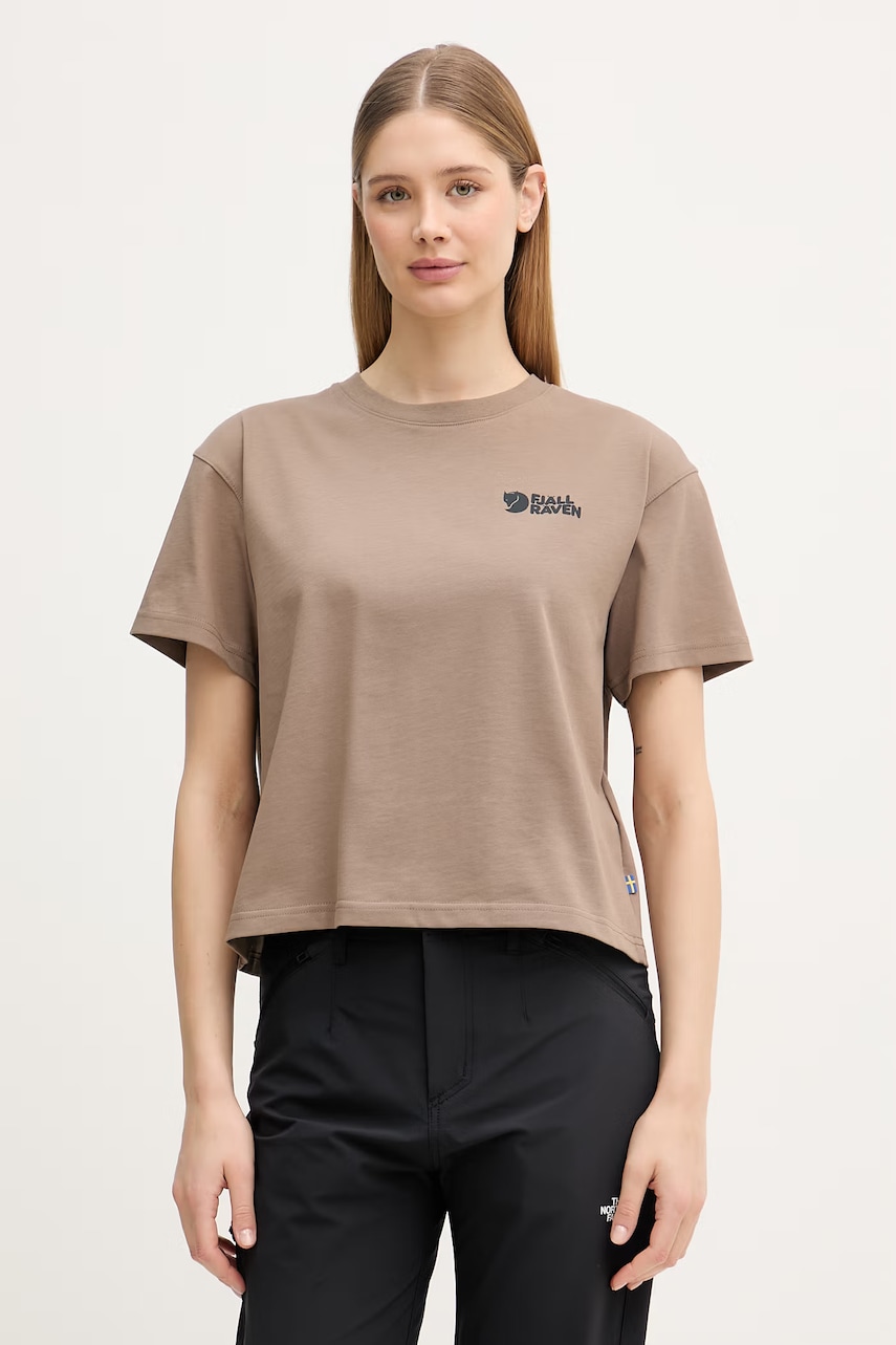 Fjallraven T-shirt αθλητικό γυναικείο βαμβακερό Forest Walk