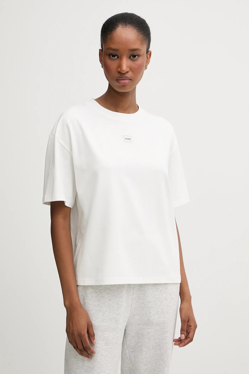 HUGO tricou culoarea bej, 50556807