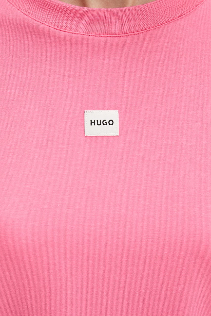 HUGO oversize tričko dámské s modalem SIGNATURE_TSHIRT (obrázek 5)
