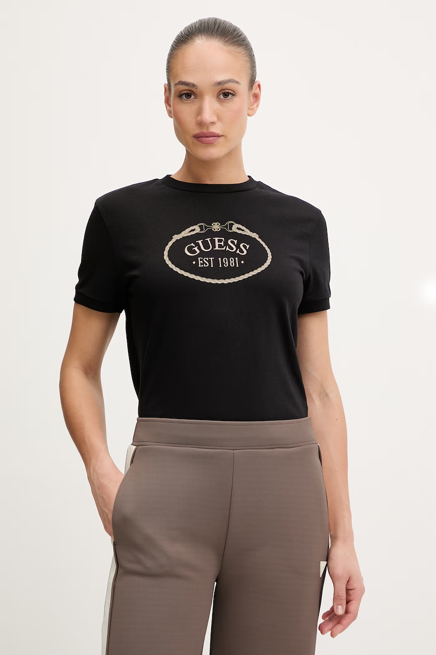 Βαμβακερό μπλουζάκι Guess ROSALBA