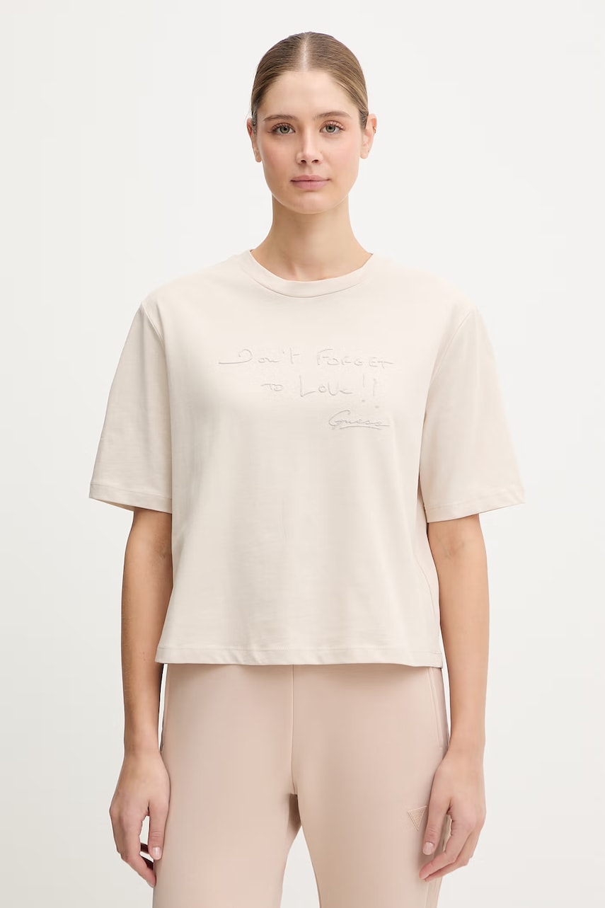 Βαμβακερό μπλουζάκι Guess SOPHIE