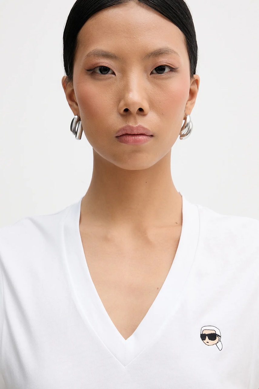 Bavlněný top Karl Lagerfeld IKON (obrázek 3)