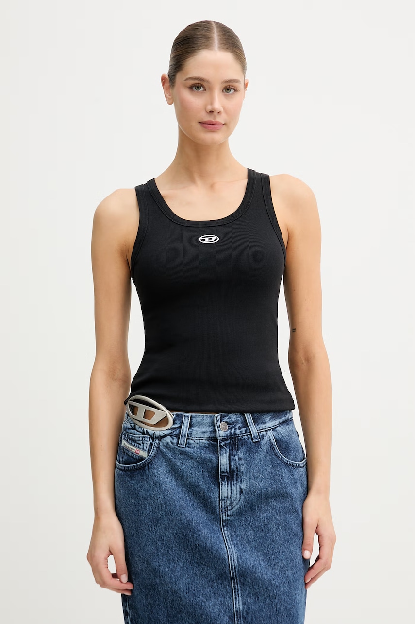 Diesel top pentru femei, din bumbac cu elastan T-ANKI-OD