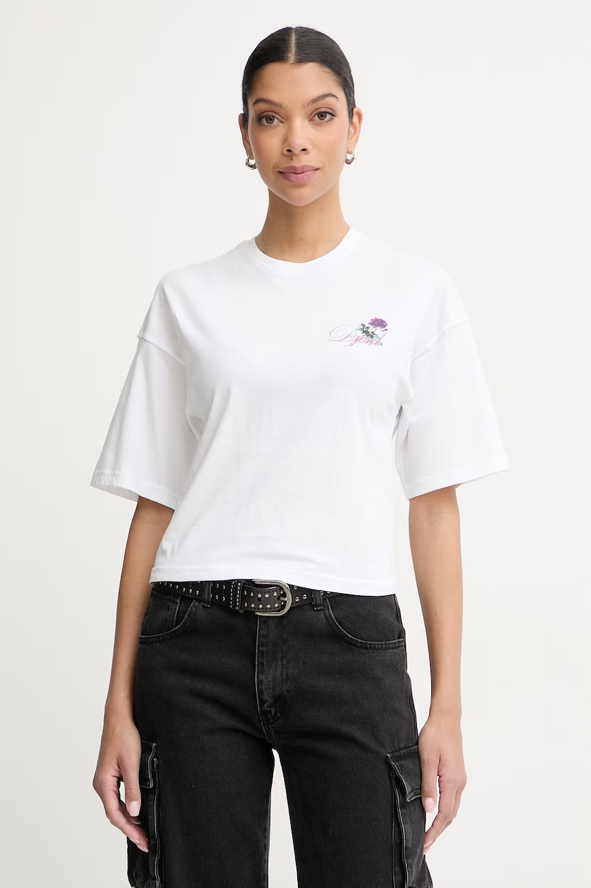 Diesel crop top pentru femei, din bumbac T-CROPYN