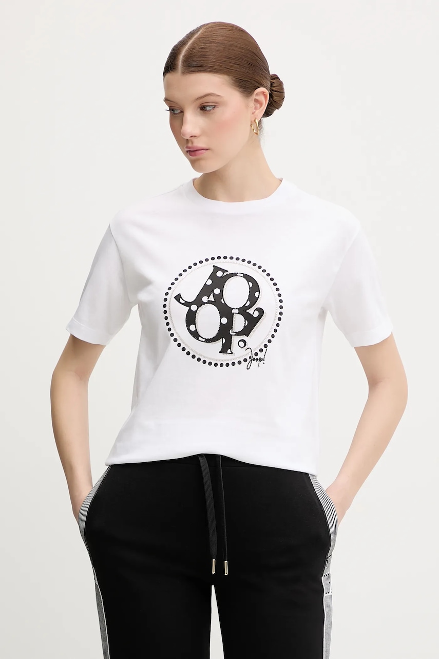 Joop! tricou din bumbac culoarea alb, 30100822