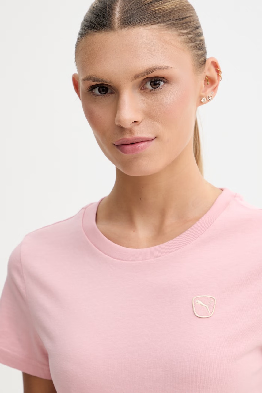 Puma tričko dámské bavlněné Essential Elevated (obrázek 4)