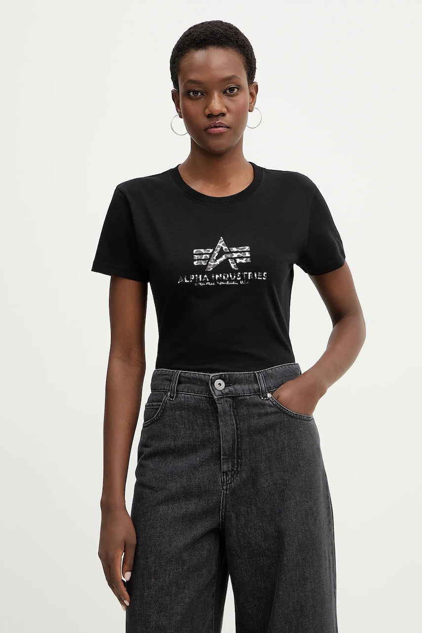 Alpha Industries tricou din bumbac Basic BL Mirror Leo W