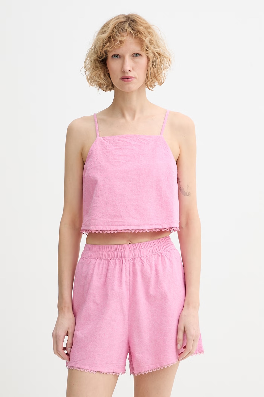 American Vintage crop top pentru femei, din bumbac