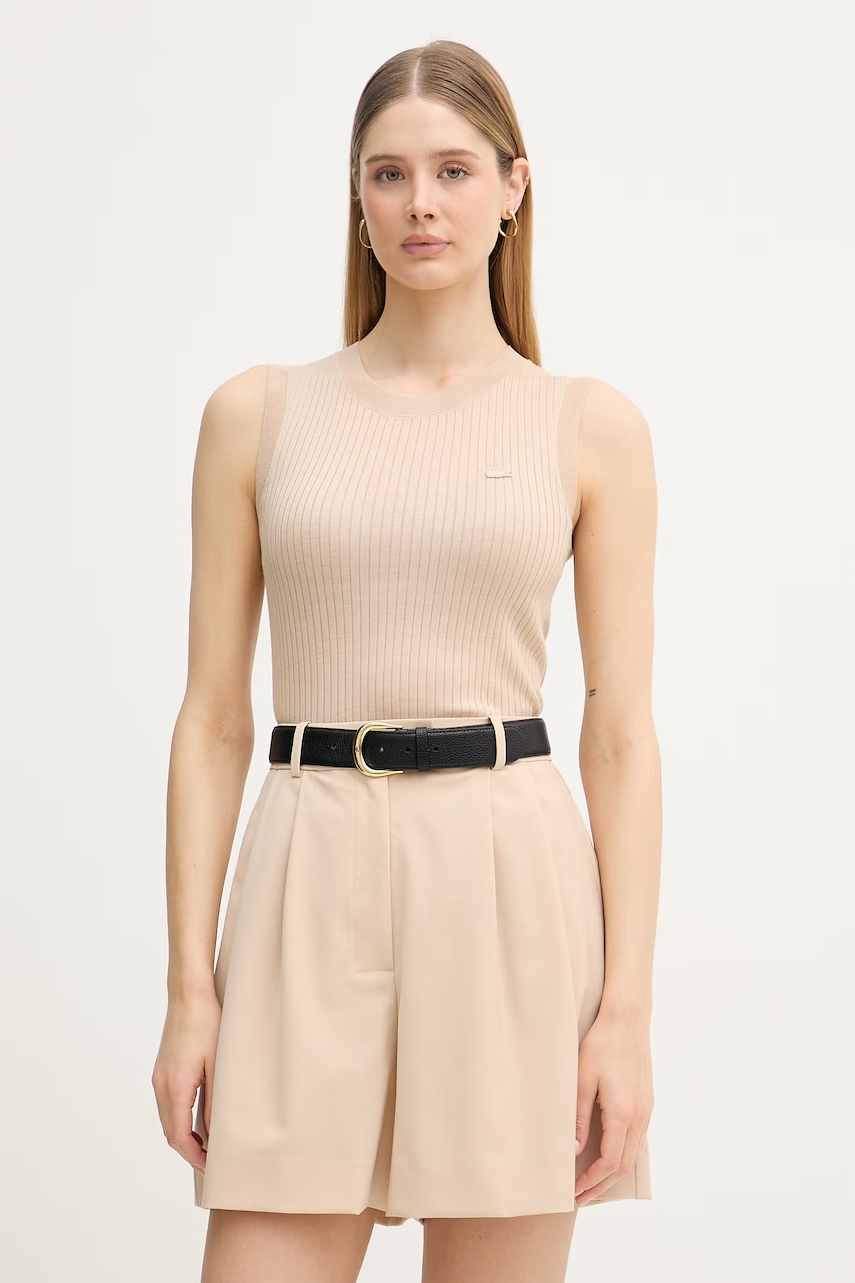 Lacoste top tricotat pentru femei, din in