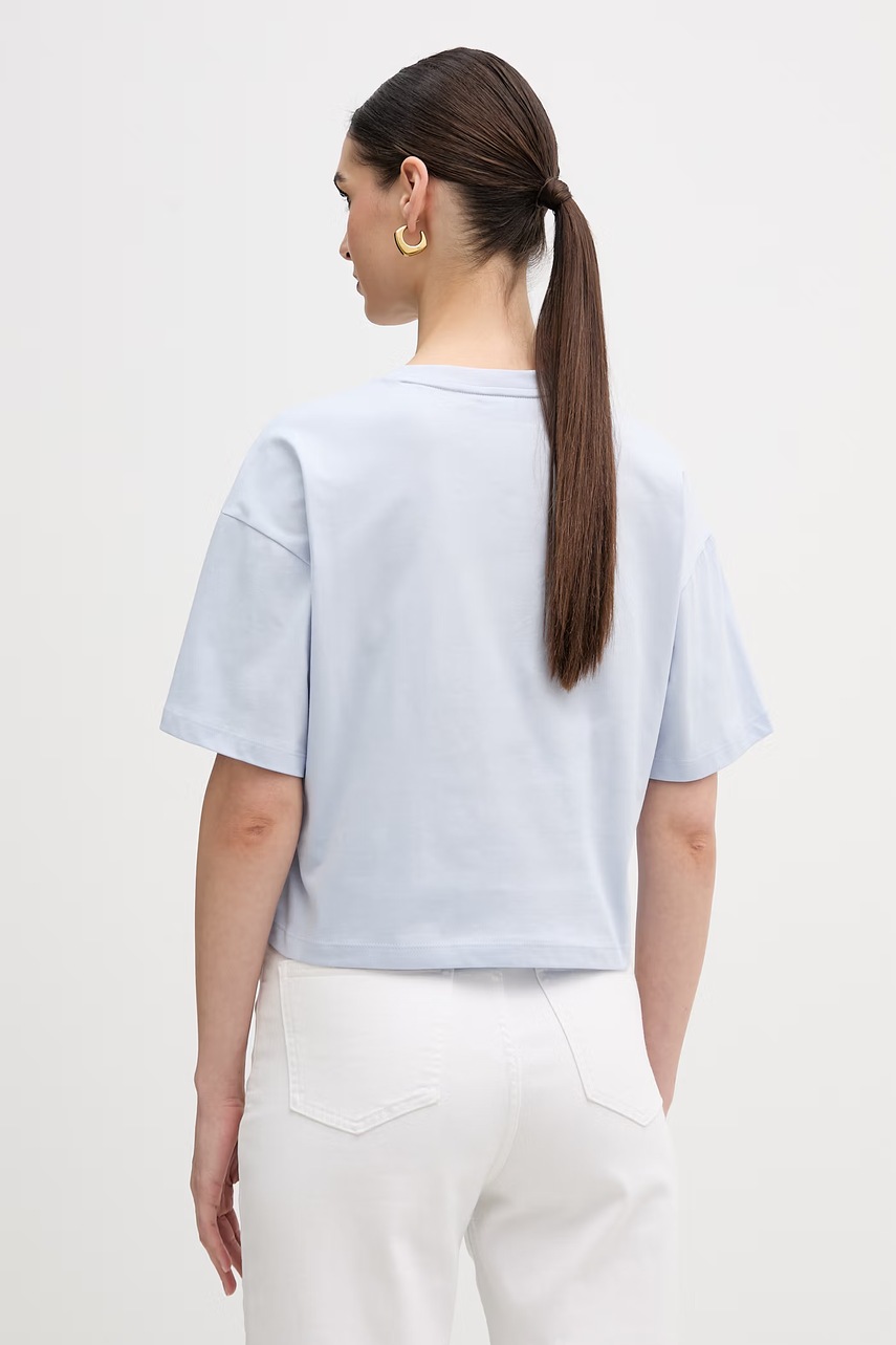 Lacoste crop top dámský bavlněný (obrázek 3)