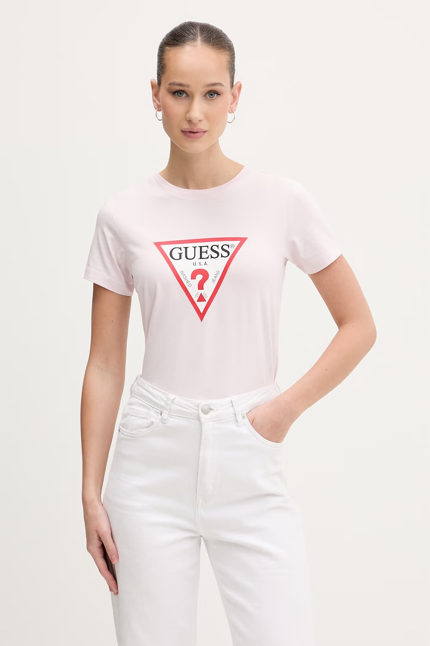 Guess Jeans Τοπ basic t-shirt γυναικείο