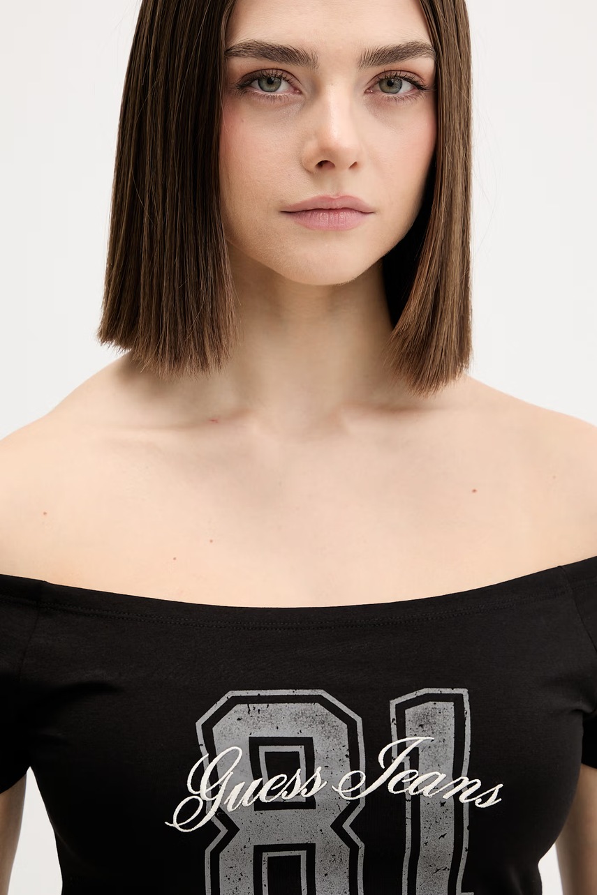 Guess Jeans tričko dámské bavlněné s elastanem (obrázek 4)