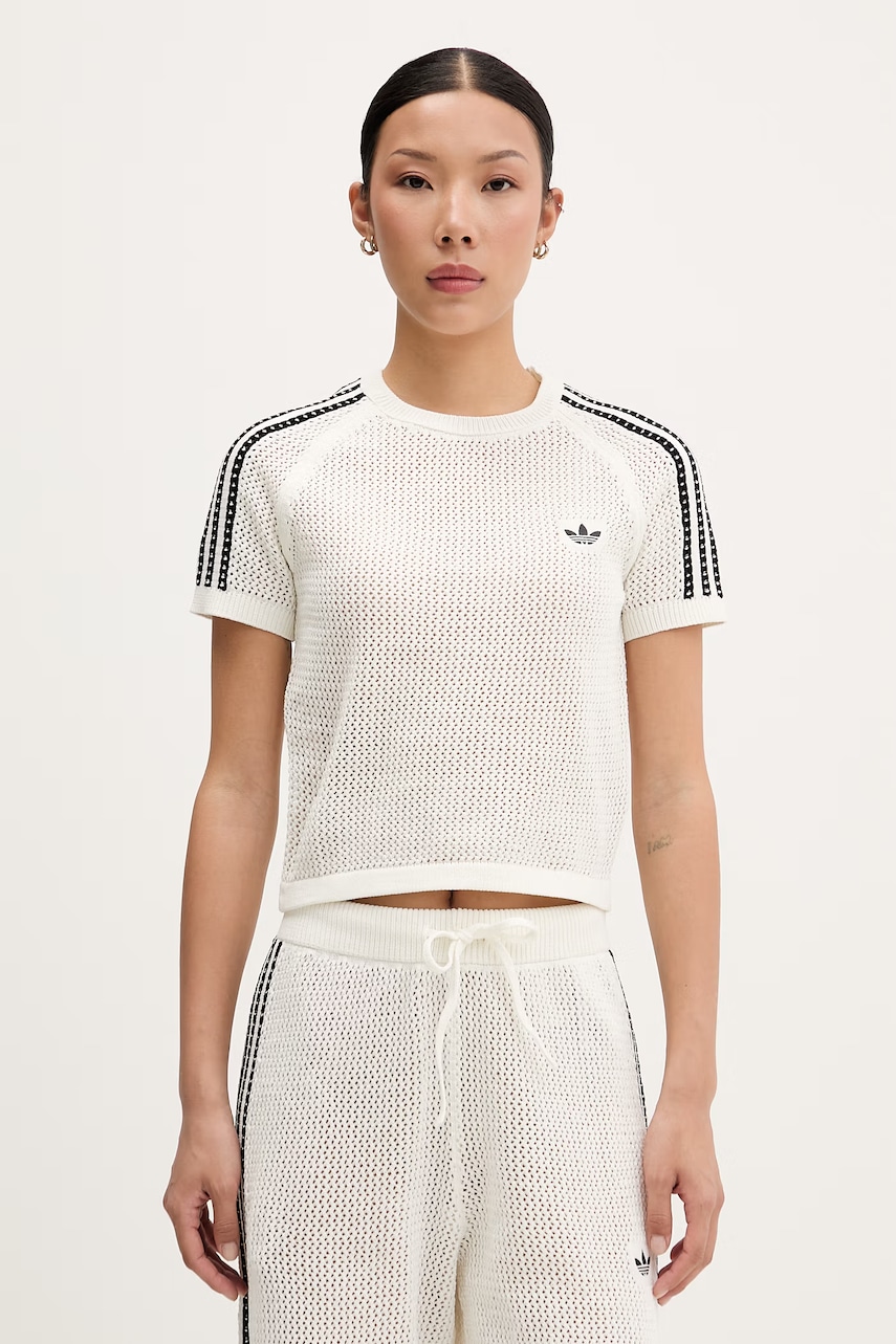 adidas Originals crop top γυναικείο KE0200 μπεζ XXS,XL,L,M,S,XS