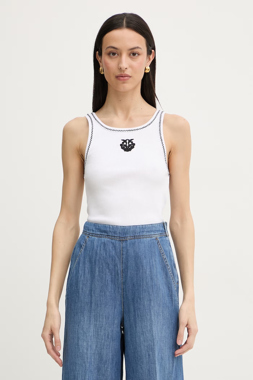 Pinko top pentru femei, din bumbac cu elastan