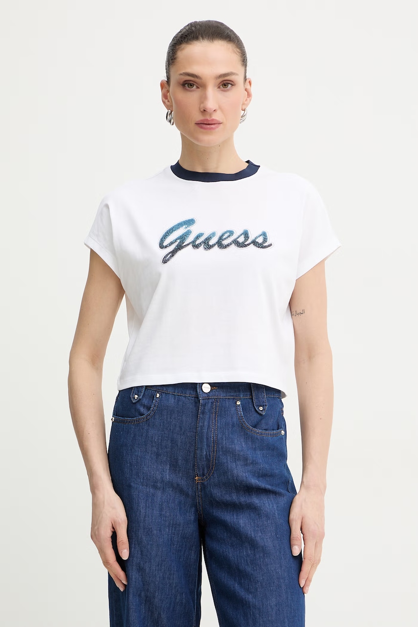 Guess t-shirt γυναικείο βαμβακερό W6GI31.K3224 λευκό XS,L,M,S,XL,XXL