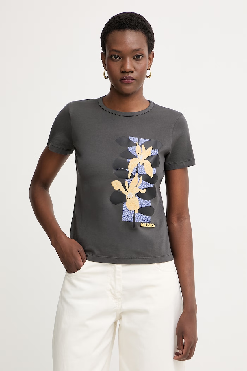 Max&Co. T-shirt γυναικείο βαμβακερό MCOCASTA 2616971044200 γκρί L,XL,M,S