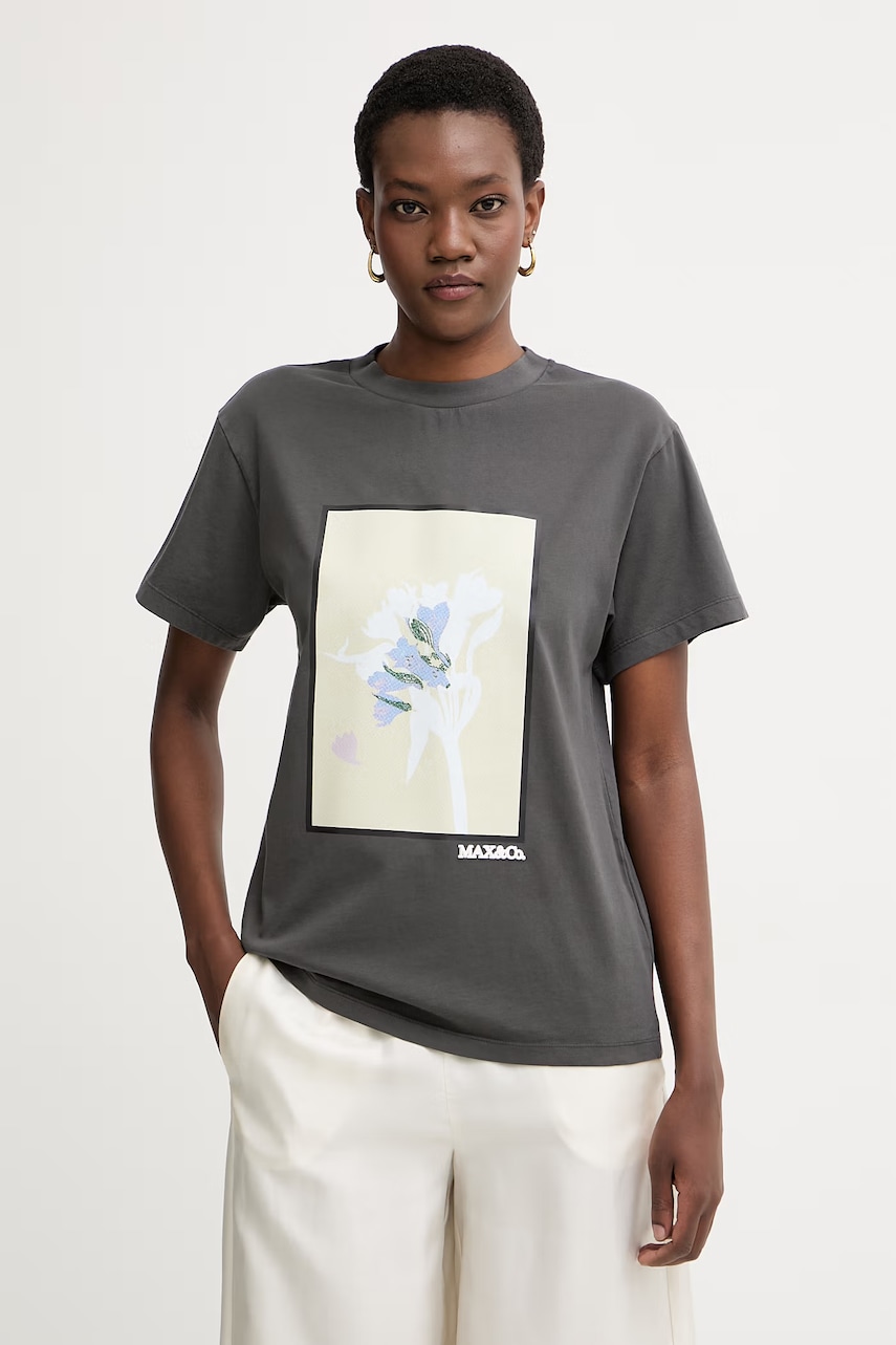 Max&Co. T-shirt γυναικείο βαμβακερό MCOOGNUNO 2616971054200 γκρί M,S,XS,L,XL