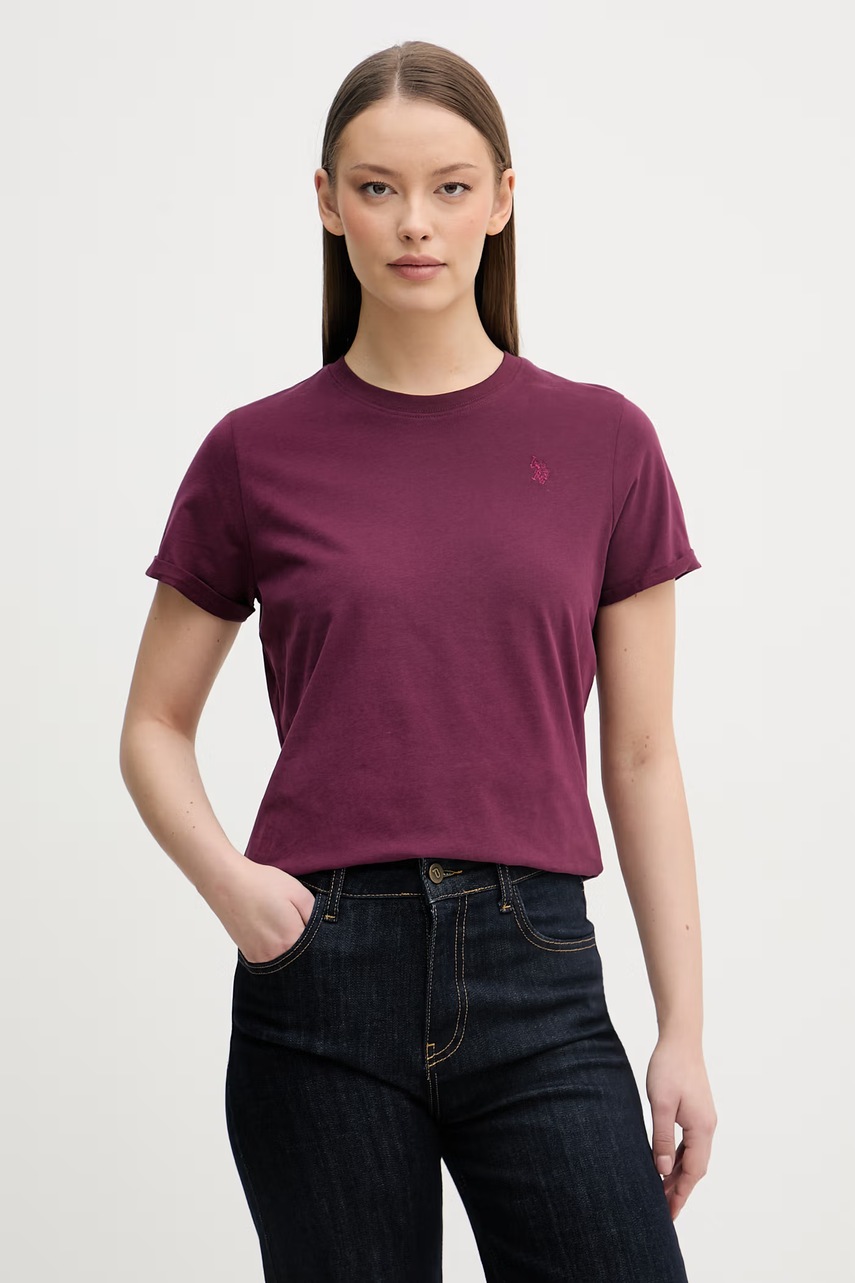 Levně U.S. Polo Assn. tričko dámské bavlněné CREW NECK