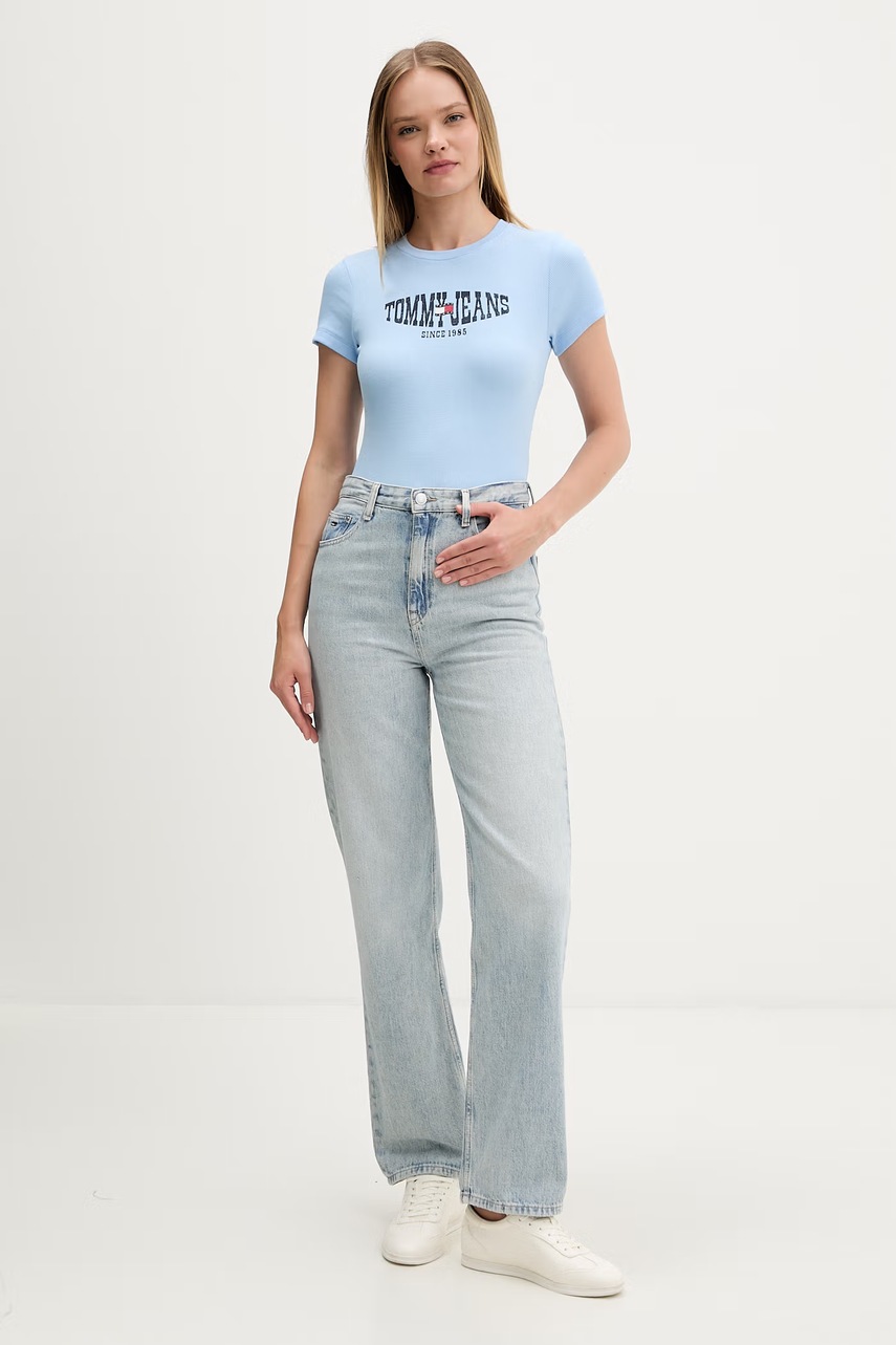 Tommy Jeans t-shirt γυναικείος με βαμβάκι