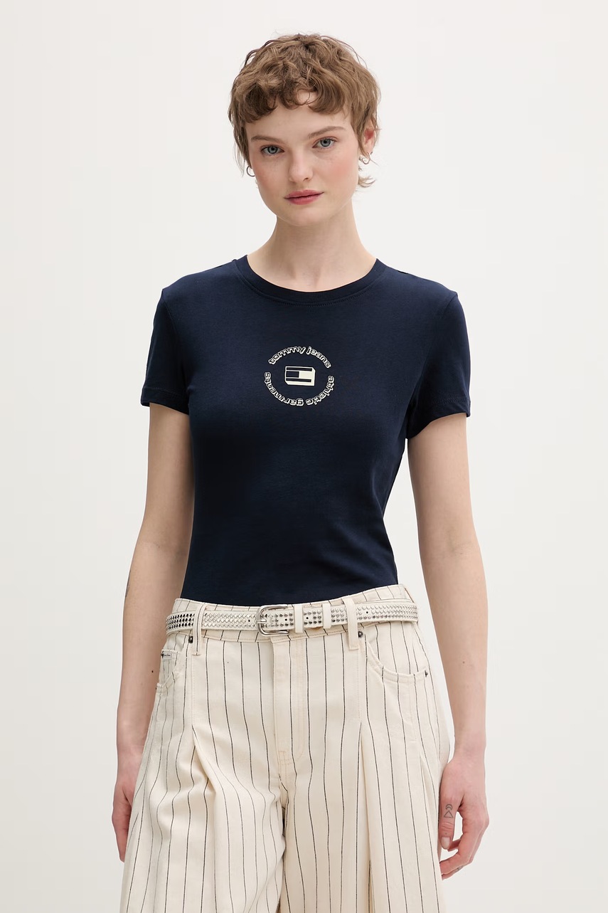 Tommy Jeans βασικό T-shirt γυναικείο βαμβακερό