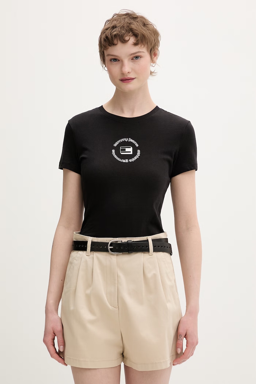 Tommy Jeans Βασικό T-shirt Γυναικείο Βαμβακερό