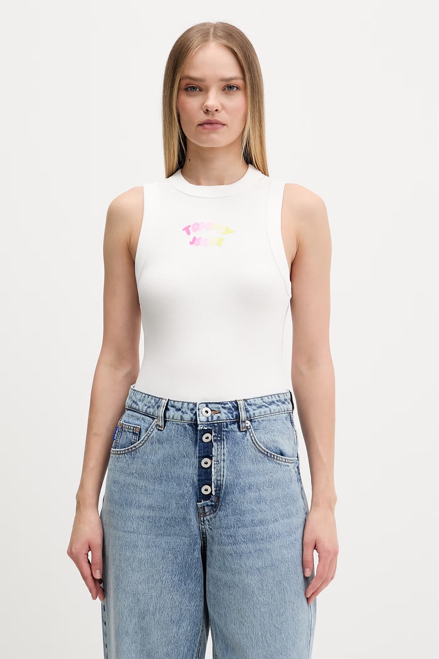 Tommy Jeans τοπ Γυναικείο από βαμβάκι με ελαστάν