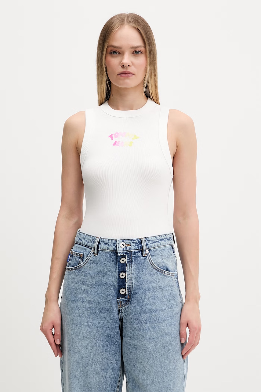 Tommy Jeans τοπ Γυναικείο από βαμβάκι με ελαστάν