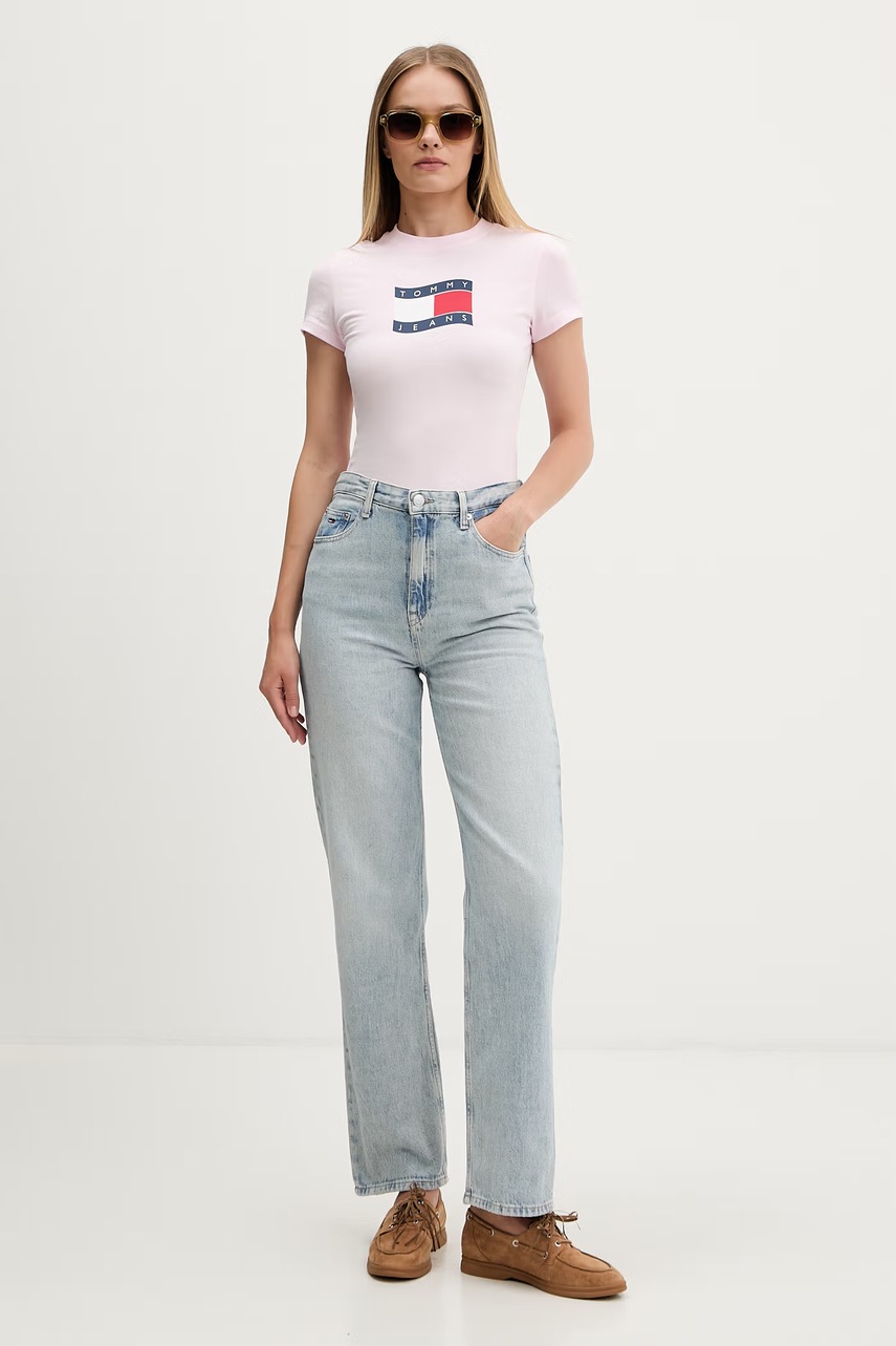 Tommy Jeans T-shirt γυναικείο βαμβακερό