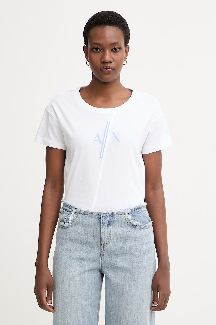 Armani Exchange T-shirt damski bawełniany