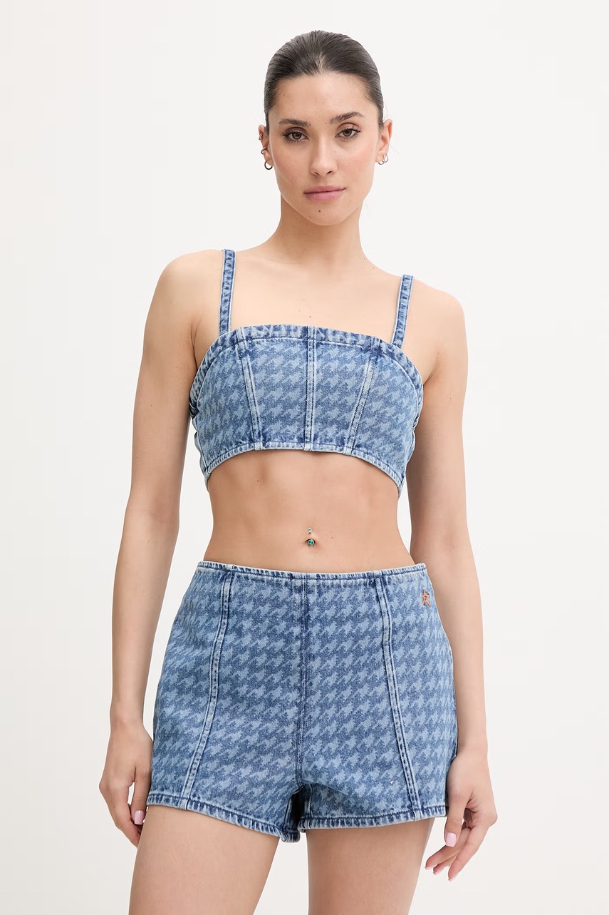 Perfect Moment crop top pentru femei, din denim