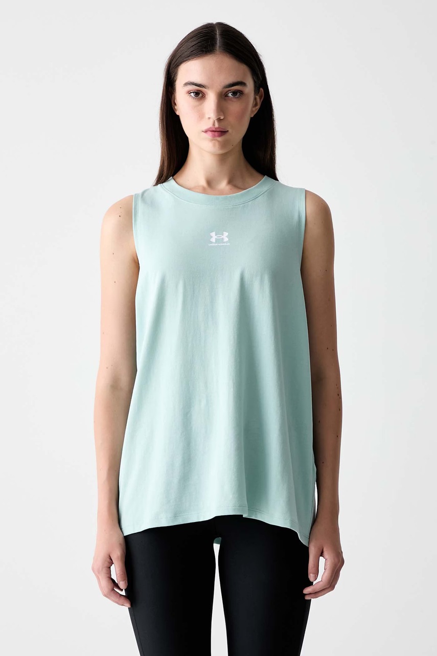 Under Armour top za žene s pamukom Rival Muscle Tank