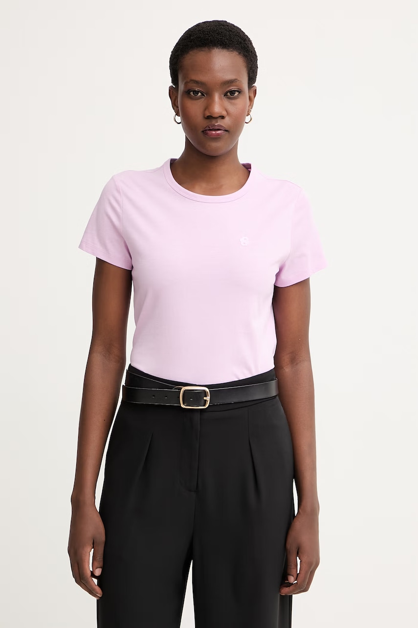 BOSS t-shirt basic γυναικείο βαμβακερό Eventsa11 50562055 ροζ L,M,S,XL,XS